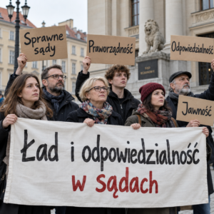 protest pod hasłem praworządności